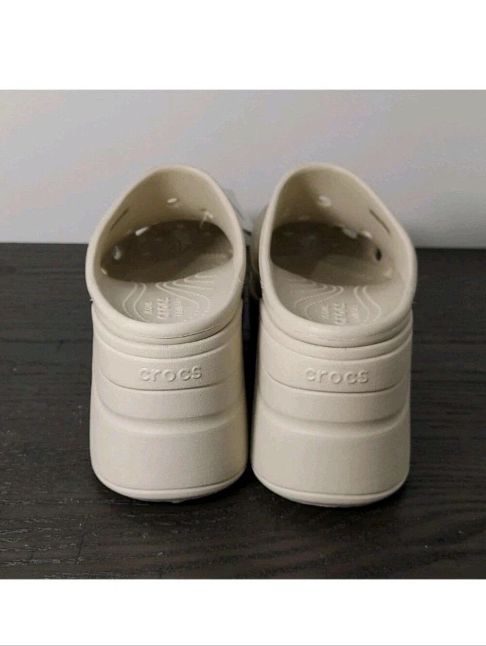 Crocs Siren Heeled Clog Bone 208547-2Y2 Mens Size 9 And Women’s Size 11 - Picture 2 of 3